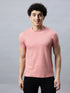Men's 100% Cotton Round Neck Solid T-shirt Dark Sea Green